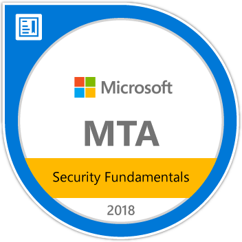 MTA: security fundamentals badge.